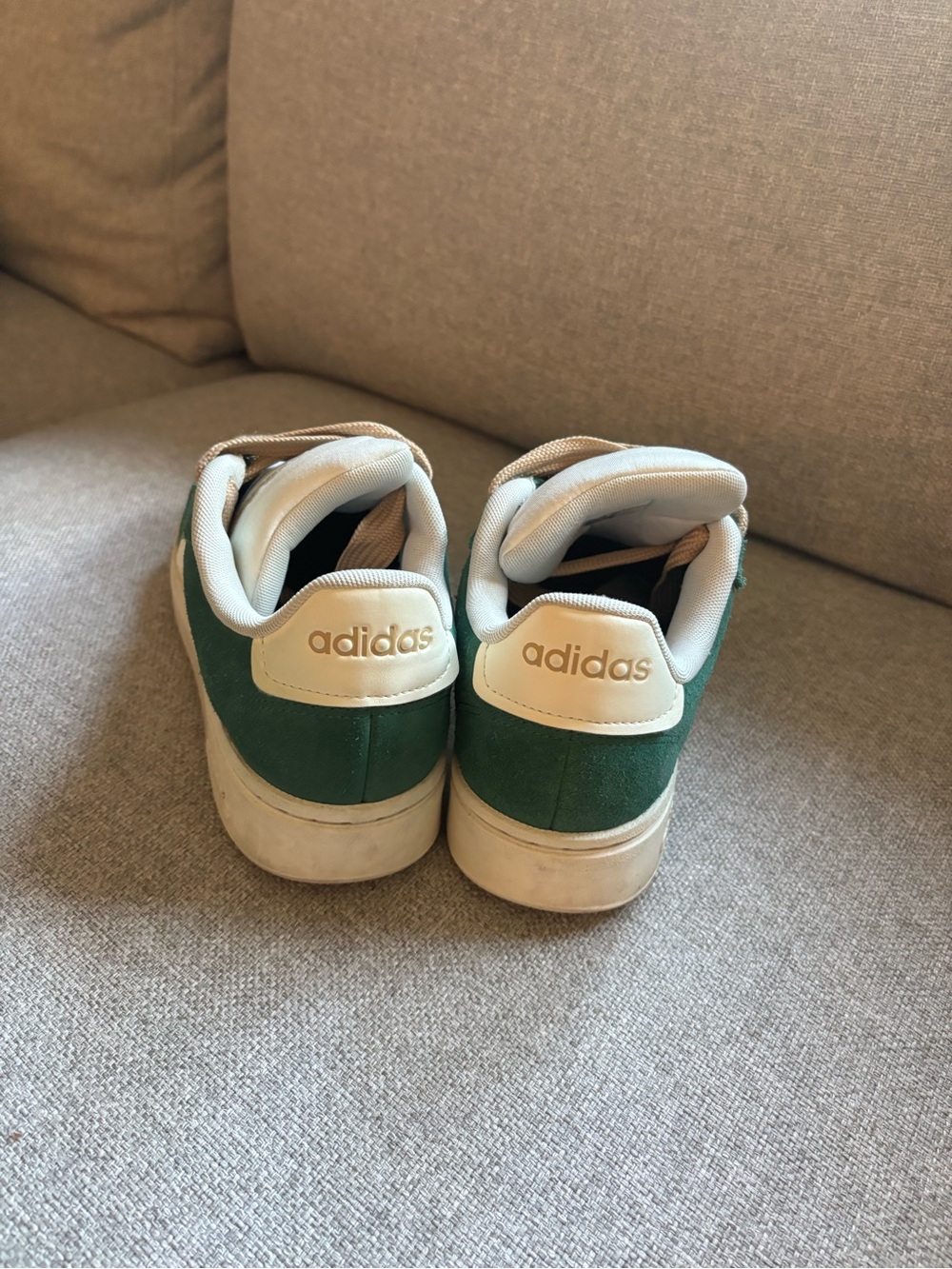 adidas Green Suede Sneakers with Cream Accents - Picture 3 of 4